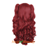 Lolita Lace Curly Wigs Tiger Cilp Horsetail Three-pieces Cosplay Anime Wigs