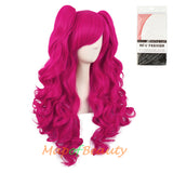 Lolita Lace Curly Wigs Tiger Cilp Horsetail Three-pieces Cosplay Anime Wigs