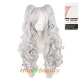 Lolita Lace Curly Wigs Tiger Cilp Horsetail Three-pieces Cosplay Anime Wigs