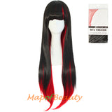 Mixed Color Animation Exhibition Express Individuality Ladies Long Straight Cosplay Wigs