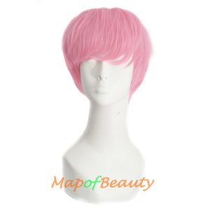 Short Curly Men Cosplay Wigs Women Colored Handsome Natural Hair