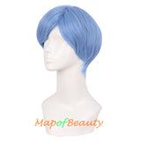 Short Curly Men Cosplay Wigs Women Colored Handsome Natural Hair