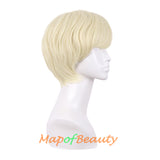 Short Curly Men Cosplay Wigs Women Colored Handsome Natural Hair