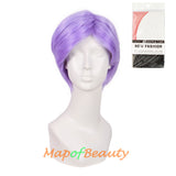 Short Curly Men Cosplay Wigs Women Colored Handsome Natural Hair