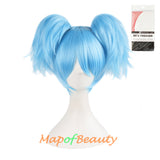 Anime Sweet Lovely Heat Resistant Three Piece Wig Short Cosplay Wigs