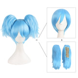 Anime Sweet Lovely Heat Resistant Three Piece Wig Short Cosplay Wigs