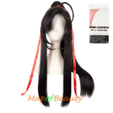 Anime Cosplay Wigs For Men Cosplay Wig Oblique Bangs Long Gripper Ponytail Ancient Style Hair