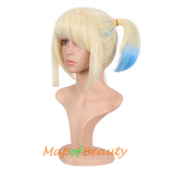 Sweet And lovely gradient Colorful Short Double Pony Tail Cosplay Costume Anime Wigs