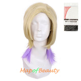 Medium-length Shoulder Hair Extensions Ponytail Braid Wig Gradually Changed Color Cosplay Anime Wigs