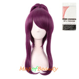 Cosplay Anime Two-piece Wigs Short Hair With Claw Clip Ponytail Oblique Bangs Hair