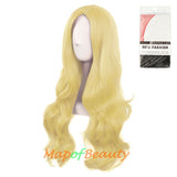 Cosplay Long Wavy Curly Wigs Synthetic Fiber Side Part Anime Fashion Party Hair