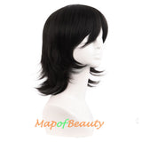 Short Cosplay Costume Anime Wigs With Bangs Wolf Tail Synthetic Side Part Hair For Party