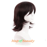 Short Cosplay Costume Anime Wigs With Bangs Wolf Tail Synthetic Side Part Hair For Party