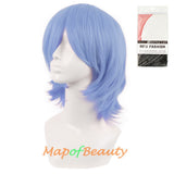 Short Cosplay Costume Anime Wigs With Bangs Wolf Tail Synthetic Side Part Hair For Party