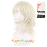 Short Cosplay Costume Anime Wigs With Bangs Wolf Tail Synthetic Side Part Hair For Party