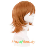 Short Cosplay Costume Anime Wigs With Bangs Wolf Tail Synthetic Side Part Hair For Party