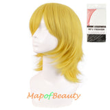 Short Cosplay Costume Anime Wigs With Bangs Wolf Tail Synthetic Side Part Hair For Party