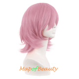 Short Cosplay Costume Anime Wigs With Bangs Wolf Tail Synthetic Side Part Hair For Party