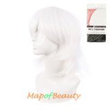 Short Cosplay Costume Anime Wigs With Bangs Wolf Tail Synthetic Side Part Hair For Party