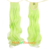 Fluffy Cute Big Wave Roll Synthetic Curly Strap Type Ponytail