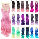 Gradient Fashion Party Charming Long Curly Ribbon Ponytail Extension