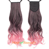 Gradient Fashion Party Charming Long Curly Ribbon Ponytail Extension