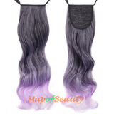 Gradient Fashion Party Charming Long Curly Ribbon Ponytail Extension