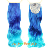 Gradient Fashion Party Charming Long Curly Ribbon Ponytail Extension