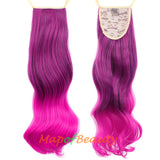 Gradient Fashion Party Charming Long Curly Ribbon Ponytail Extension