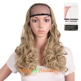 Fahion Long Curly Heat Resistant Hair Extension Wigs Half Wigs
