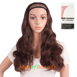 Fahion Long Curly Heat Resistant Hair Extension Wigs Half Wigs
