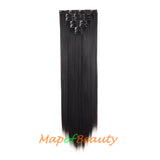 Heat Resistant Hair Extensions 16 Clip Long Straight Ordinary Hairpiece