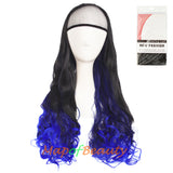 Charming Synthetic Fiber Long Wavy Hair Wig Women's Party Half Wigs