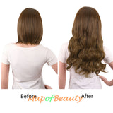 24 Inch Beauty Charming 16 Clip Long Curly Wavy Women Ordinary Hairpiece