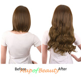 24 Inch Beauty Charming 16 Clip Long Curly Wavy Women Ordinary Hairpiece