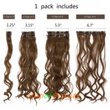 24 Inch Beauty Charming 16 Clip Long Curly Wavy Women Ordinary Hairpiece