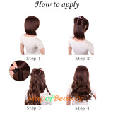 24 Inch Beauty Charming 16 Clip Long Curly Wavy Women Ordinary Hairpiece