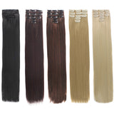 26 inch 67 cm Daily Use Hair Extensions 11 Clips Long Straight Ordinary Hairpiece wigs