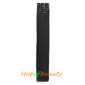 26 inch 67 cm Daily Use Hair Extensions 11 Clips Long Straight Ordinary Hairpiece wigs