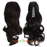 Charming Waves Curly Medium Length Synthetic Wig Claw Ponytail