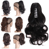 Charming Waves Curly Medium Length Synthetic Wig Claw Ponytail