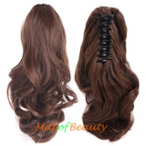 Charming Waves Curly Medium Length Synthetic Wig Claw Ponytail