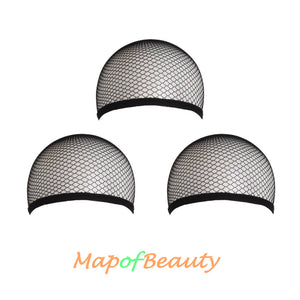 3 Pieces One Size Elastic Mesh Net Wig Caps Hair Net