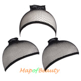 3 Pieces One Size Elastic Mesh Net Wig Caps Hair Net