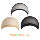 3 Pieces One Size Elastic Mesh Net Wig Caps Hair Net