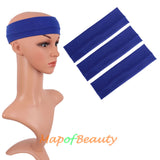 3 Pack Yoga Headbands Stretchy Cotton Head Band Hairwarp Sports Running Exercise Gym