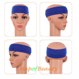 3 Pack Yoga Headbands Stretchy Cotton Head Band Hairwarp Sports Running Exercise Gym