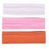 3 Pack Yoga Headbands Stretchy Cotton Head Band Hairwarp Sports Running Exercise Gym