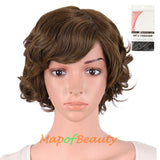 10 Inch Fluffy Curly Side Bangs Charm Synthetic Short Wig