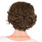 10 Inch Fluffy Curly Side Bangs Charm Synthetic Short Wig